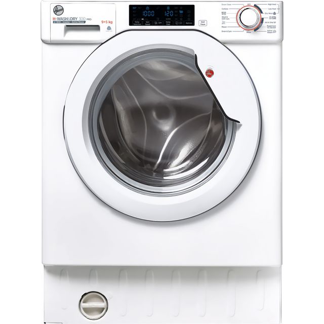 Hoover H-WASH&DRY 300 PRO HBDOS 695TMET-80 Integrated 9Kg / 5Kg Washer Dryer with 1600 rpm - White - E Rated [Wash&Dry], B Rated [Wash Only]